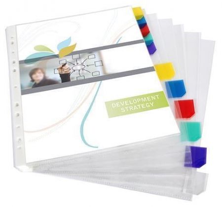 Obal s rozlišovači, transparentní, A4, 90 micron, 12 částí, VIQUEL