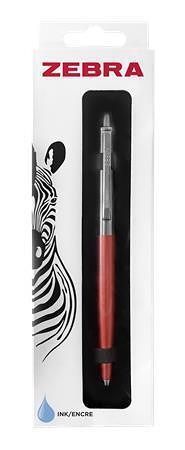 Kuličkové pero "901", modrá, 0,24 mm, stříbrný klip, kovové, růžové tělo, ZEBRA