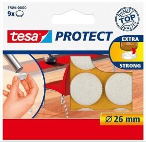 Samolepicí podložky "Protect® 57894", bílá, plsť, 26 mm, TESA