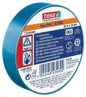Izolační páska "Professional 53988", modrá, 19 mm x 20 m, TESA
