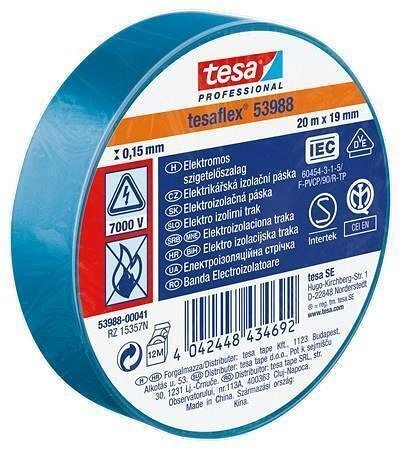 Izolační páska "Professional 53988", modrá, 19 mm x 20 m, TESA
