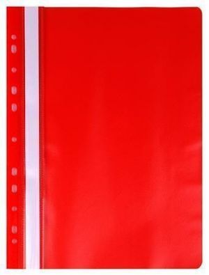 Desky s rychlovazačem, europerforace, červené, PP, A4, VICTORIA