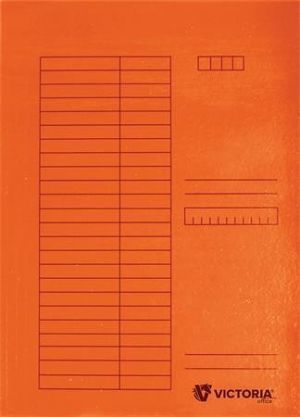 Desky s rychlovazačem, oranžové, karton, A4, VICTORIA