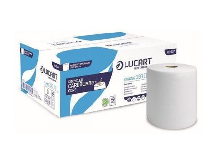 Papírové ručníky "Strong 250 ID", sněhově bílá, 1-vrstvé, 6 rolí, LUCART 861207