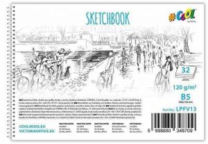 Poznámkový blok, kroužkový, neobsahuje dřevo, B5, 32 listů, VICTORIA