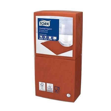 Ubrousky, 2 vrstvé, 33x33 cm, TORK "Advanced", cihlová