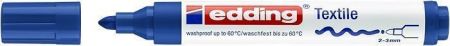 Popisovač na textil "4500", modrá, 1-3mm, kuželový hrot, EDDING
