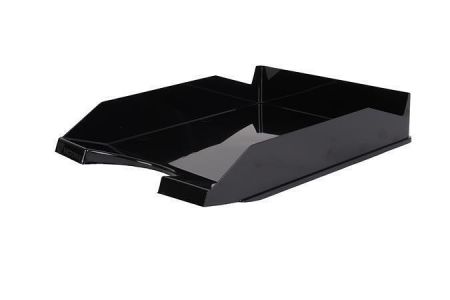 Odkladač, černý, plastový, VICTORIA