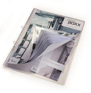 Prezentační složka, transparentní, PP, A4, s děrováním, 25 ks/balení, DURABLE 251219