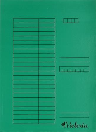 Desky s rychlovazačem, zelené, karton, A4, VICTORIA