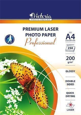 Fotografický papír "Professional", do laserové tiskárny, lesklý, A4, 200g, oboustranný, VI