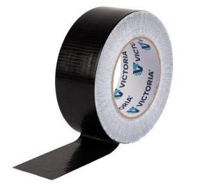 Lepicí páska, černá, 48 mm x 50 m, textilní, super pevná, VICTORIA FACILITY