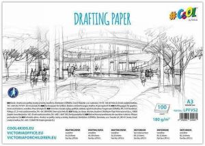 Papír na technické výkresy, čtvrtky, A3, 100 listů, VICTORIA 