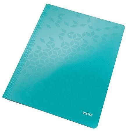 Desky s rychlovazačem "WOW", ledově modrá, lesklé, polaminovaný karton, A4, LEITZ