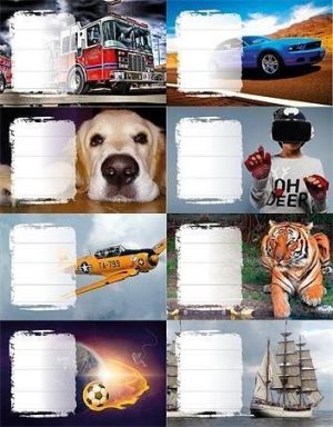 Školní etikety "Chlapci", 24 ks, PANTA PLAST