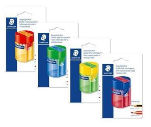 Ořezávátko, na 2 tužky, se zásobníkem na odpad, různé barvy, STAEDTLER