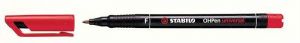 Permanentní popisovač "OHPen F", červená, 0,7mm, STABILO