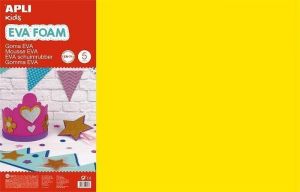 Pěnová guma "Eva sheets", žlutá, 400x600 mm, APLI