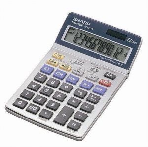 Kalkulačka, stolní, 12místný displej, SHARP "EL-337"