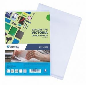 Obal, transparentní, matný, typ L, A4, 80 micron, VICTORIA