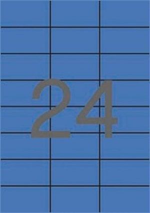 Etiketa, 70 x 37mm, modrá, 2400ks/bal., APLI