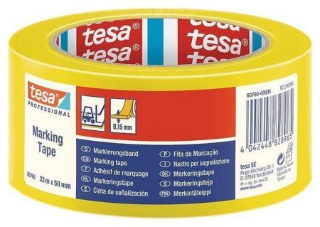 Vyznačovací páska na podlahy "Professional 60760", žlutá, 50 mm x 33 m, TESA