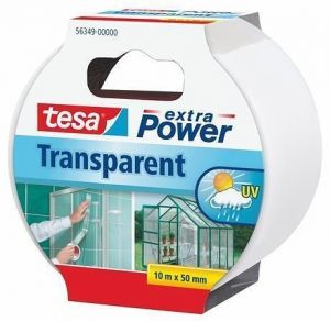 Lepicí páska "Extra Power 56349", transparentní, zpevněná textilem, 48 mm x 10 m, TESA