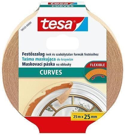 Maskovací páska na oblouky "Perfect Curves 56533", 25 mm x 25 m, krepovaná, TESA