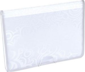 Harmonikové desky "Tai Chi", s gumičkou, bílá, PP, A4, PANTA PLAST