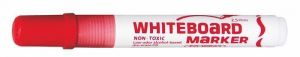 Popisovač na bílou tabuli "WB02", červená, 2,5mm, kuželový hrot, FLEXOFFICE