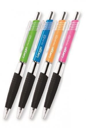 Kuličková pera "Tango", mix barev, 0,35 mm, 12ks, stiskací mechanismus, modrý inkoust, FLE