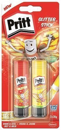 Lepicí tyčinka "Pritt", se třpytkami, 2x20 g, HENKEL