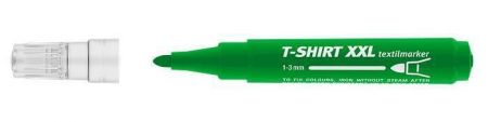Popisovač na textil "XXL", zelená, 1-3mm, kuželový hrot, ICO