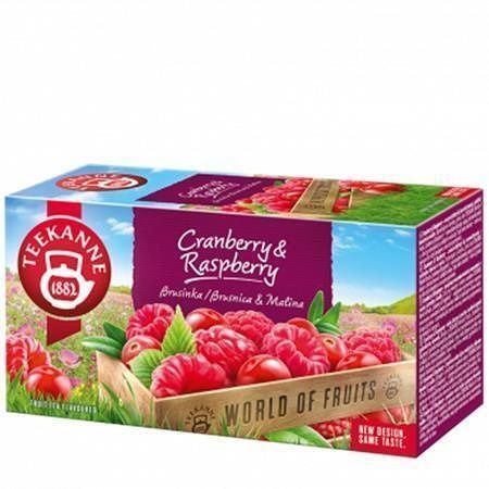 Čaj, ovocný, 20x2,5 g, TEEKANNE "Red berries" brusinka-malina