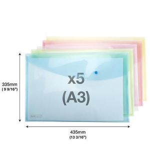 Obal na patent, mix barev, A3, PP, RAPESCO 0697