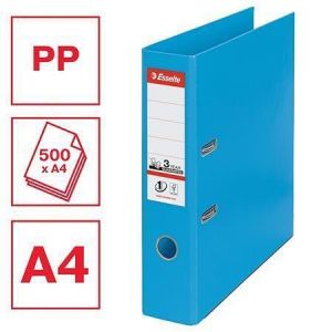 Pákový pořadač "Standard", ochranné spodní kování, světlemodrá, 75 mm, A4, PP, ESSELTE