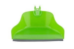 Lopatka na smetí "Handrix", zelená, s gumovým okrajem, BONUS B321