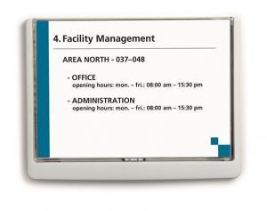 Informační tabulka "CLICK SIGN", bílá, 148,5 x 210 mm, DURABLE 486602