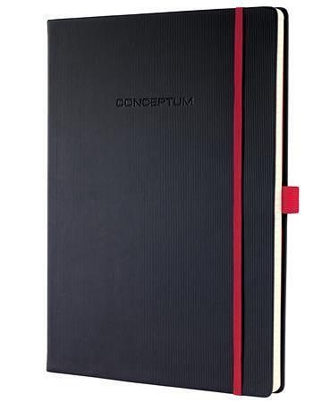 Exkluzivní zápisník "Conceptum Red Edition", černo-červená, A4, linkovaný, 194 listů, SIGE