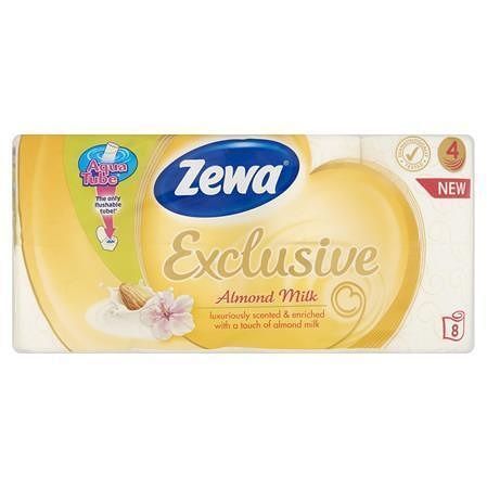 Toaletní papír "Exclusive", 4vrstvý, 8 rolí, almond milk, ZEWA