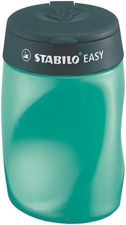 Ořezávátko "Easy" se zásobníkem, petrolejová, 3 otvory, pro praváky, STABILO