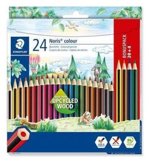 Barevné pastelky "Noris Colour", 20+4 mix barev, šestihranné, STAEDTLER