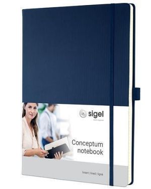 Záznamní kniha "Conceptum", noční modrá, A4, linkovaný, 194 stran, SIGEL