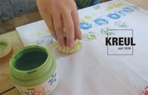 Sada prstových barev na textil "MUCKI" 4 barvy 150 ml, Hobby Line, KREUL