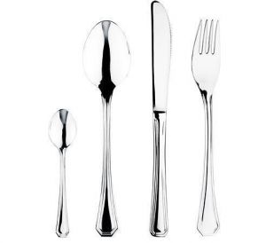 Sada příborů, nerezová ocel, 24 ks, OKTAGONAL