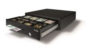 Pokladní zásuvka "SD-4141", 8 x mince, 4 x bankovky, s elektrickým otevíráním, SAFESCAN