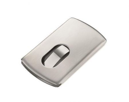 Vizitkář "Slide", pouzdro na vizitky, pro 12 vizitek, kovový, TROIKA