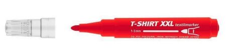 Popisovač na textil "XXL", červená, 1-3mm, kuželový hrot, ICO