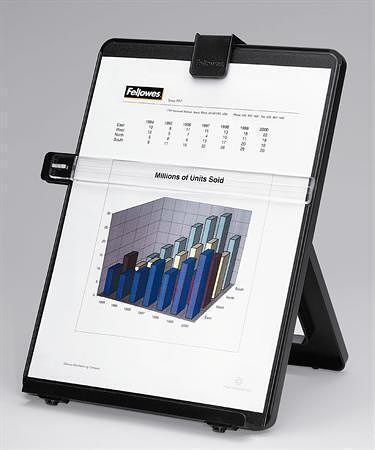 Držák dokumentů, FELLOWES "Workstation", černý
