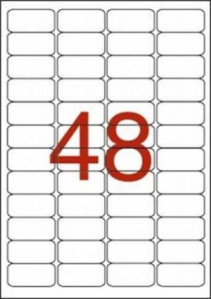 Etiketa, 45,7 x 21,2mm, zaoblené rohy, voděodolná, polyester, 960ks/bal., APLI